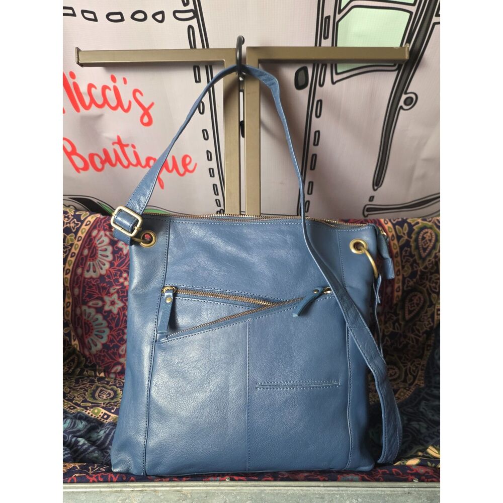 Great American Leatherworks Classic Blue Crossbody Bag
